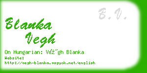 blanka vegh business card